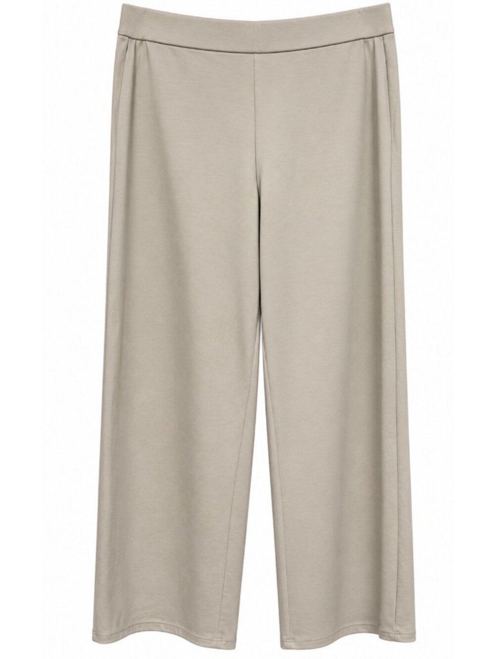 NEW Eileen Fisher washable flex ponte wide Leg pant Large Khaki Ankle Pull On